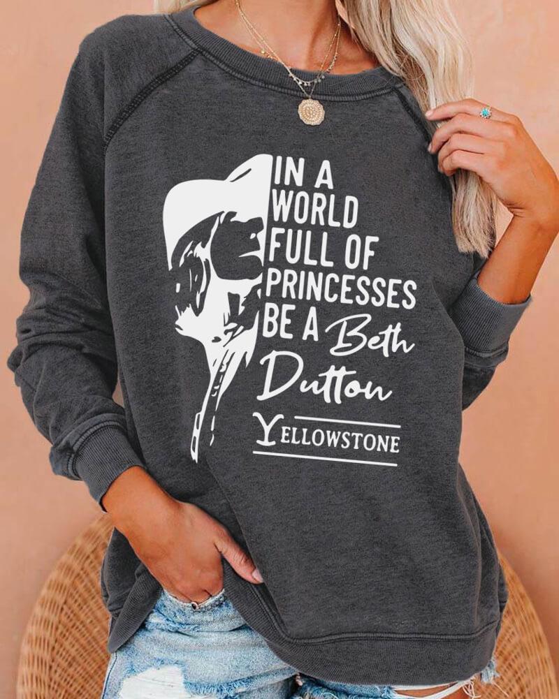 Be A Beth Dutton Deep Gray Sweatshirt
