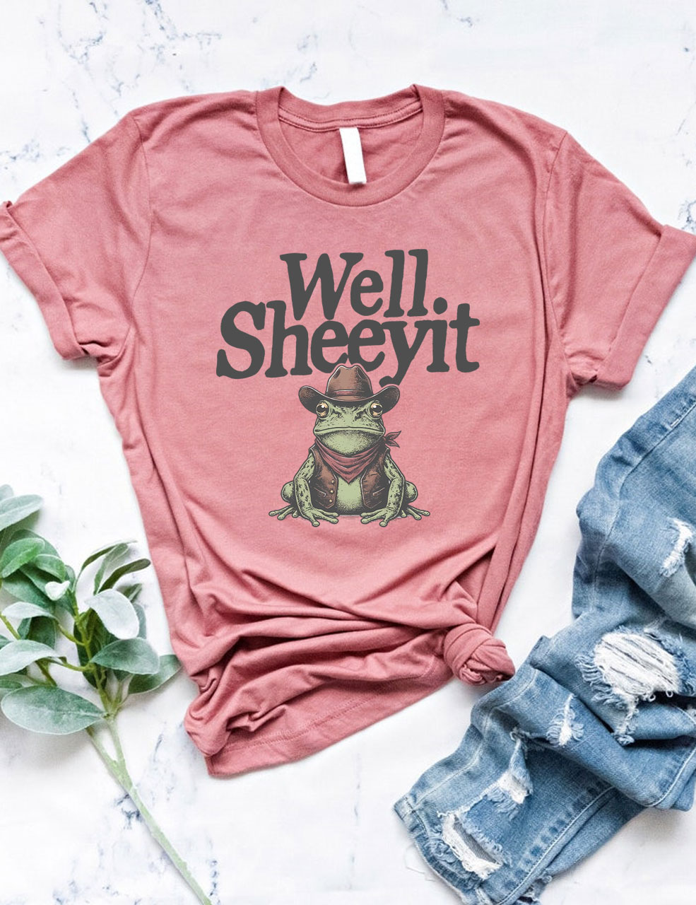 Well Sheeyit Country Western Frog T-Shirt