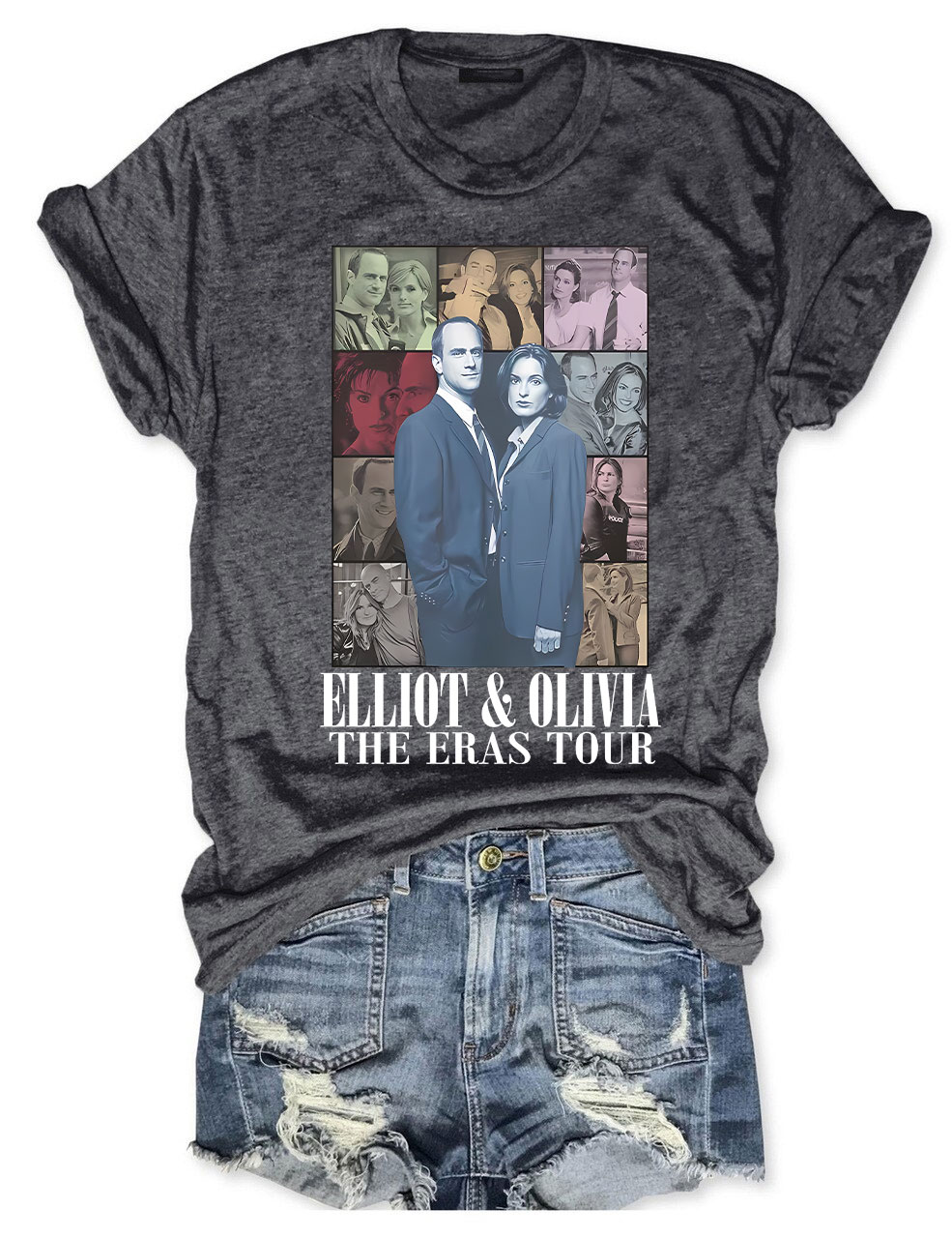 Elliot Stabler and Olivia Benson Eras tour Unisex Softstyle T-Shirt
