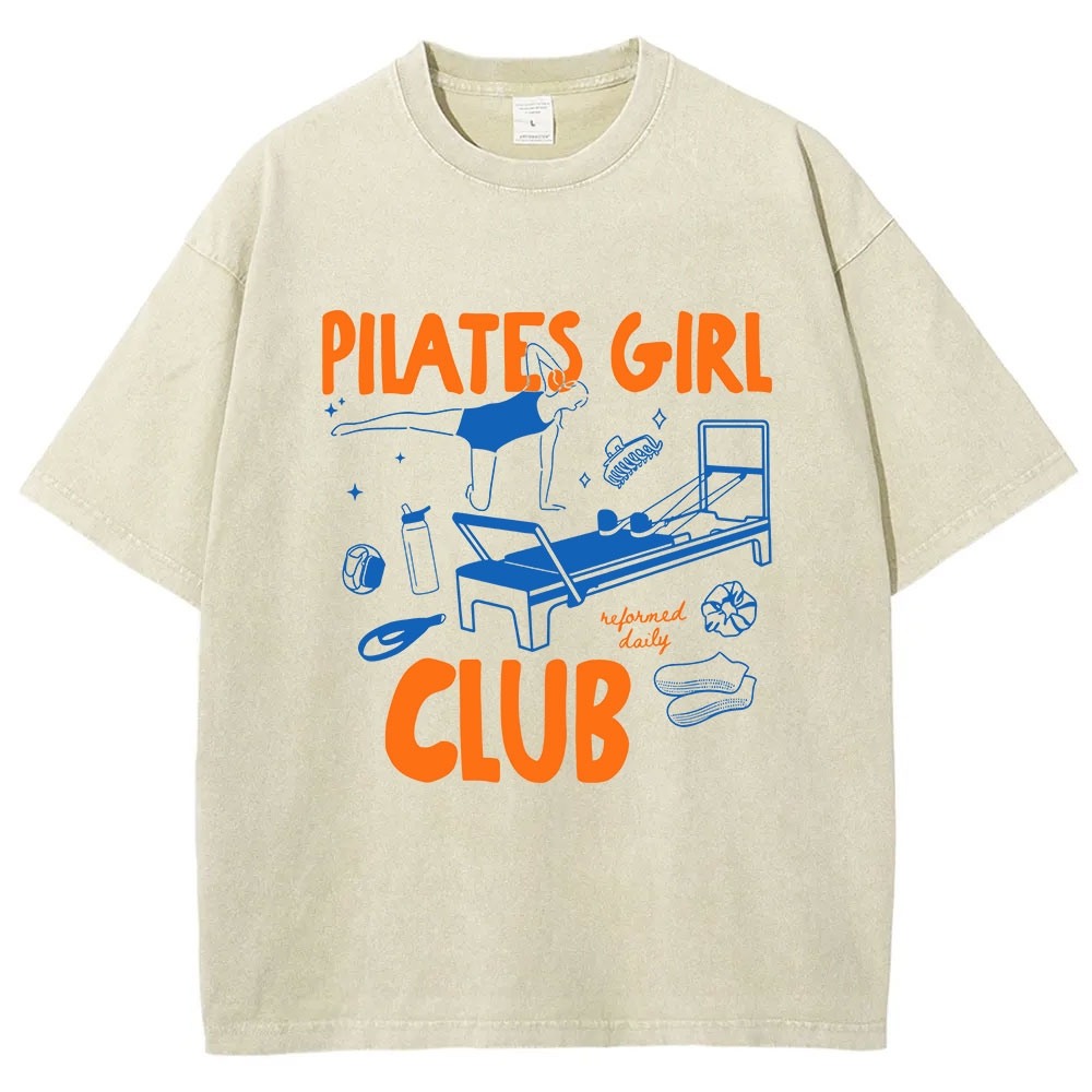 Pilates Girl Club Washed T-shirt
