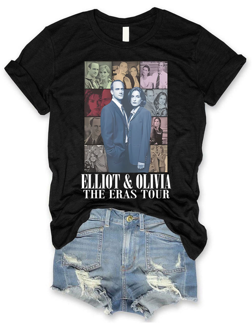 Elliot Stabler and Olivia Benson Eras tour Unisex Softstyle T-Shirt