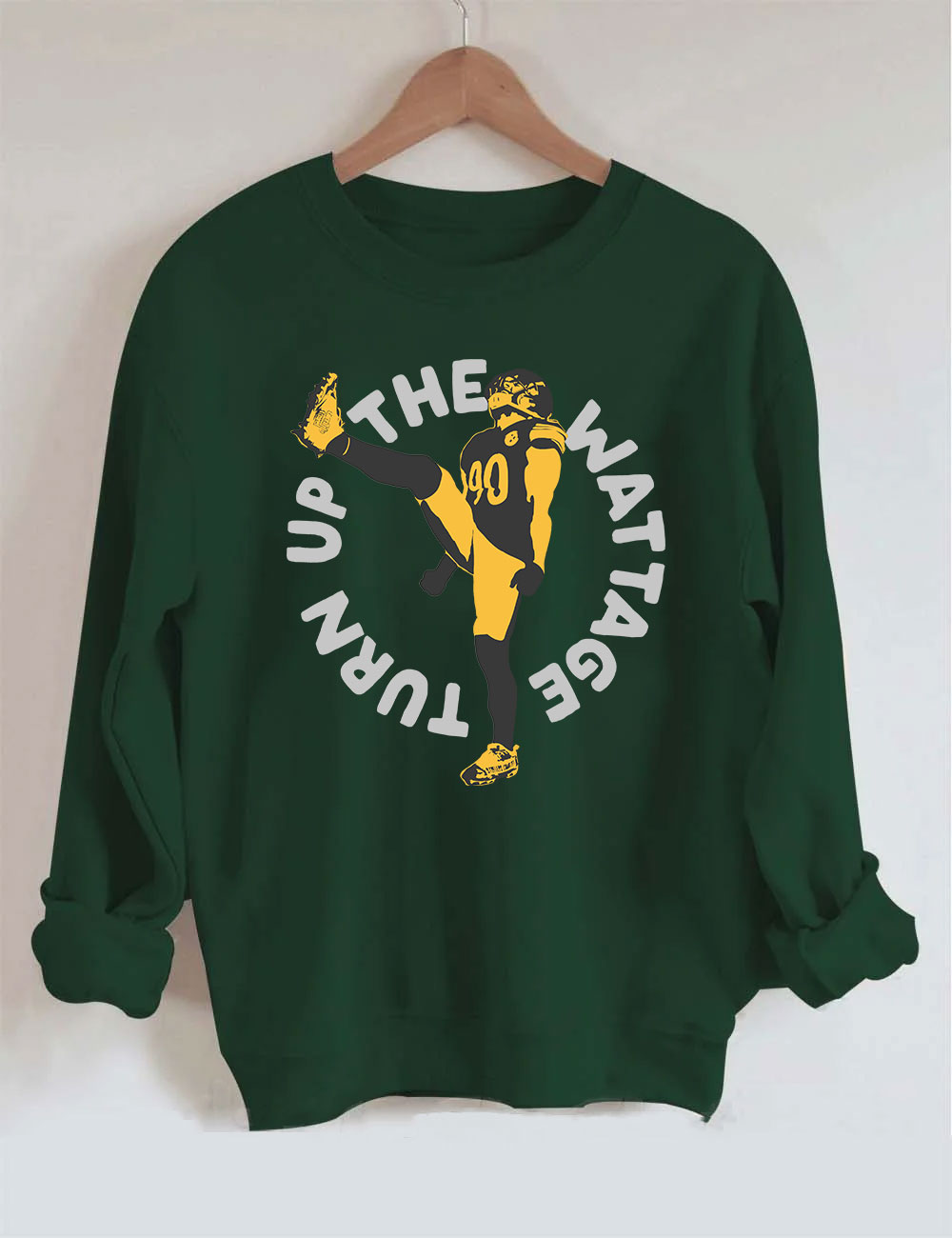 Pittsburgh Steelers TJ Watt - Turn up the Wattage Football Sweatshirt