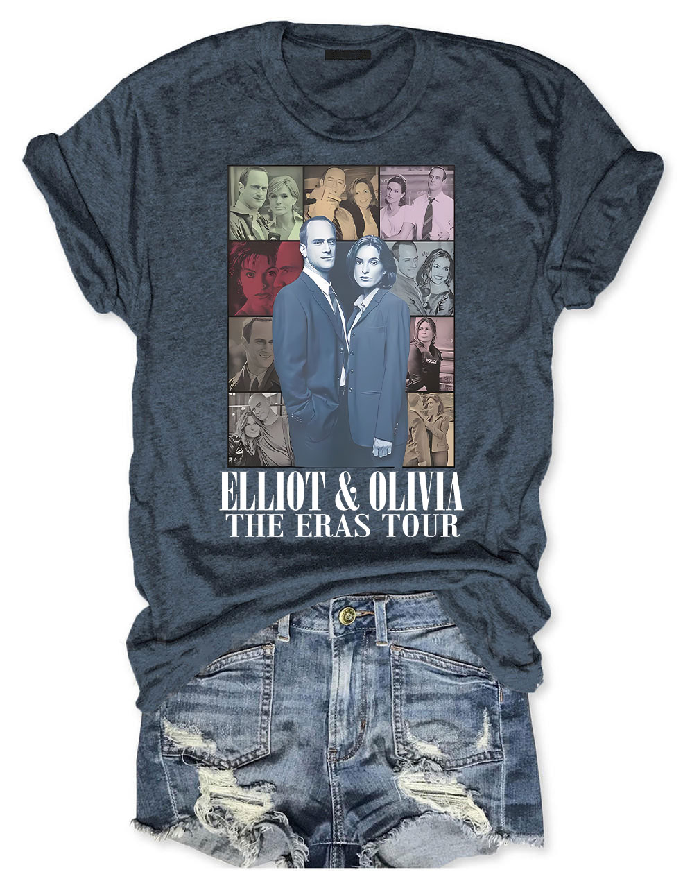 Elliot Stabler and Olivia Benson Eras tour Unisex Softstyle T-Shirt