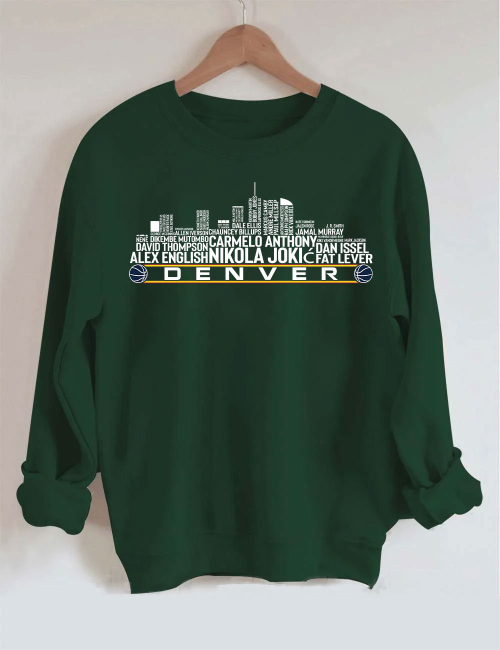 Denver Basketball Team All Time Sweatshirt