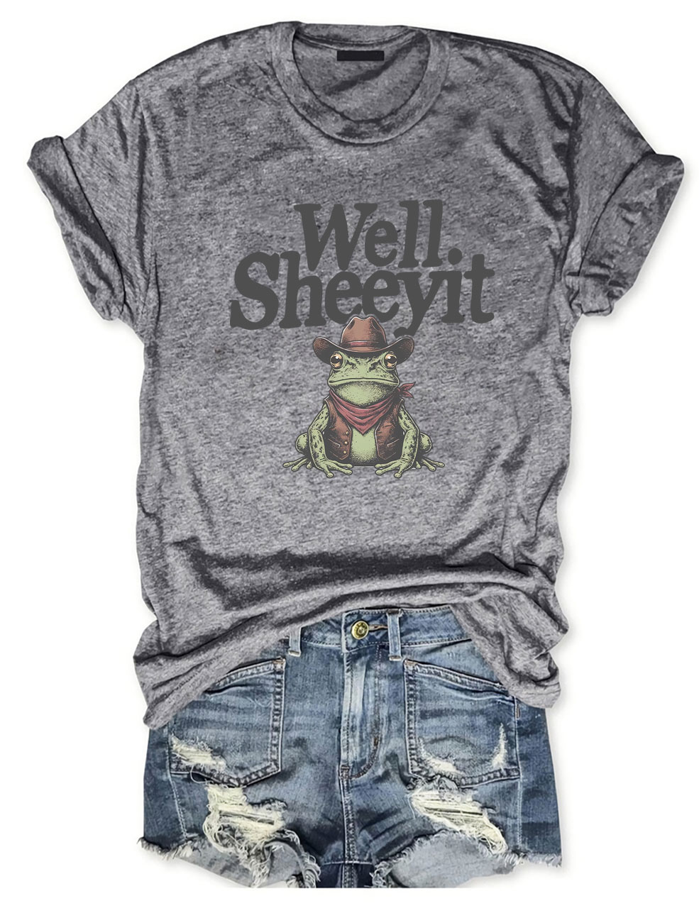 Well Sheeyit Country Western Frog T-Shirt