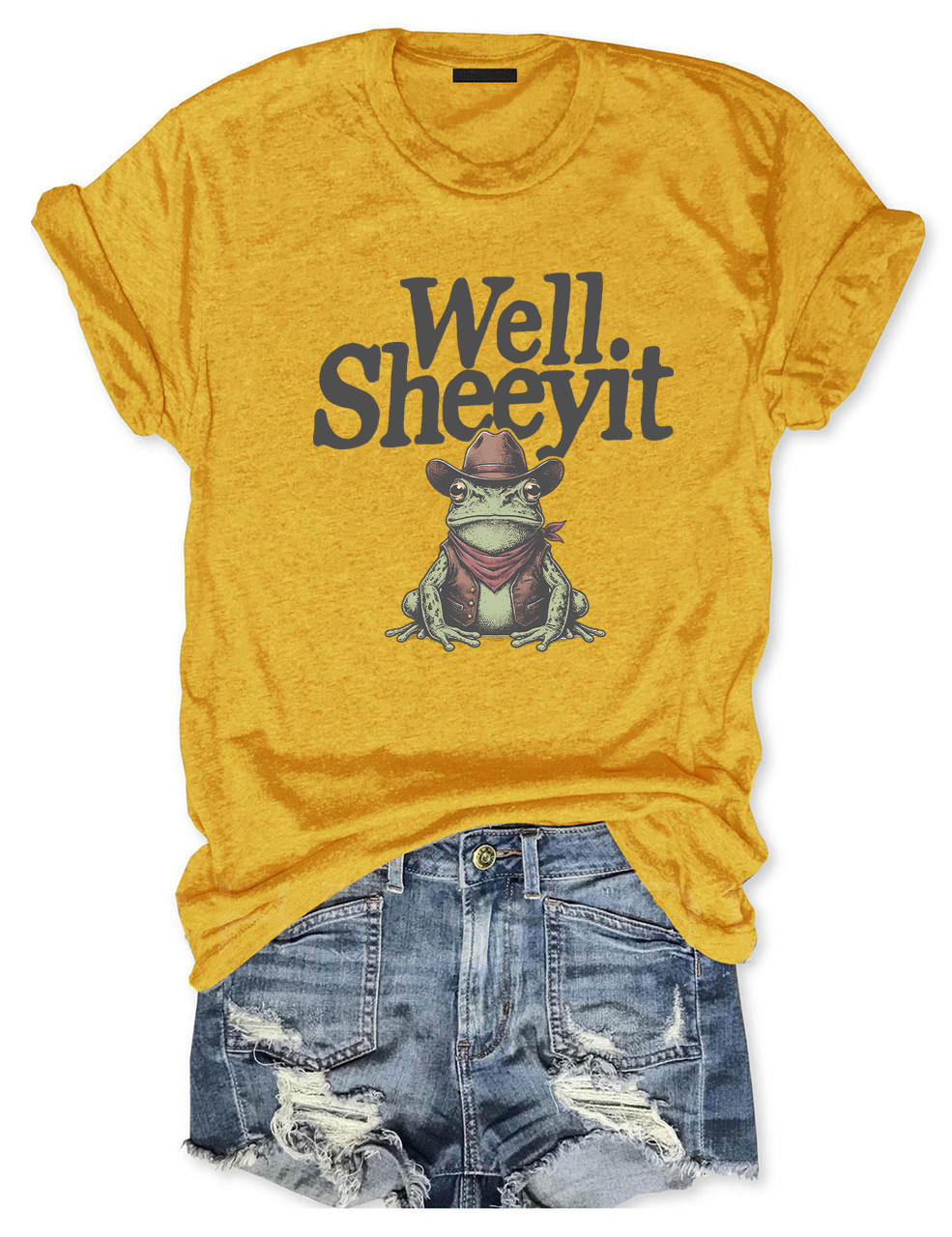 Well Sheeyit Country Western Frog T-Shirt
