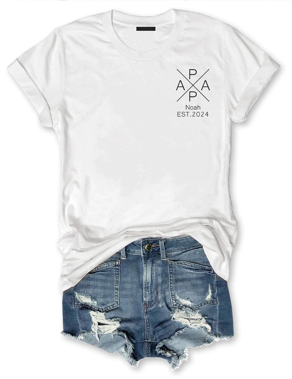 Custom The Child's Name And Year Of Birth Dad's Edition T-shirt