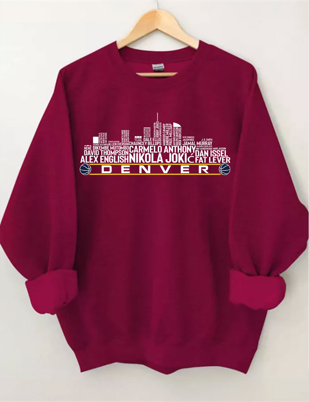 Denver Basketball Team All Time Sweatshirt