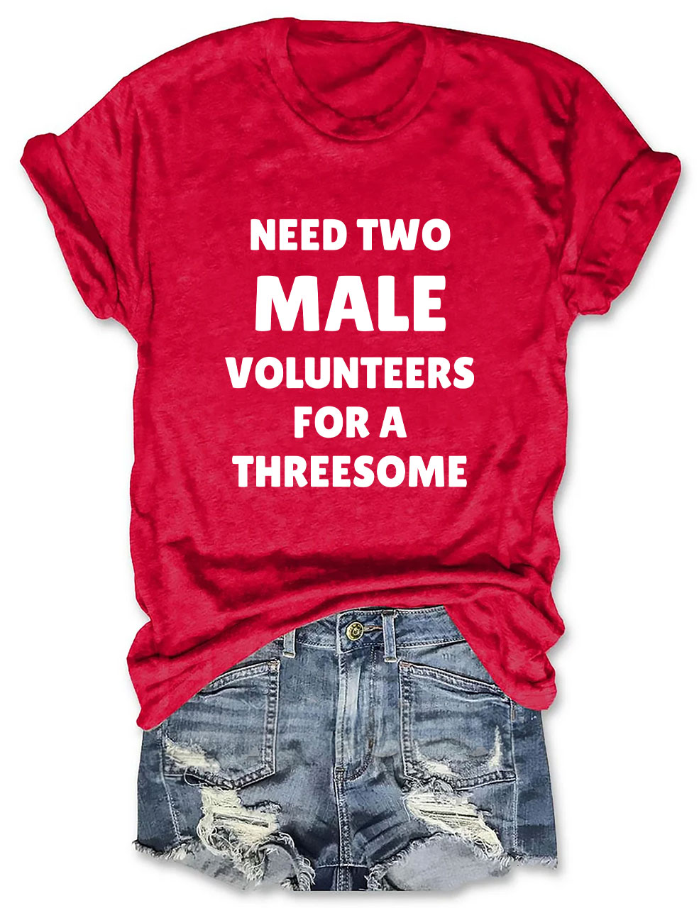 Need Two Male Volunteers For A Threesome T-Shirt
