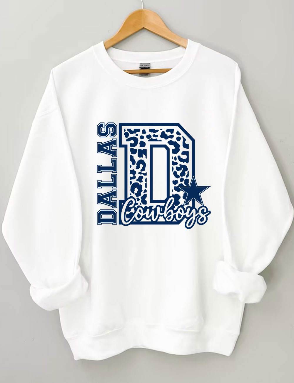 Leopard Cowboys Star Football Sweatshirt