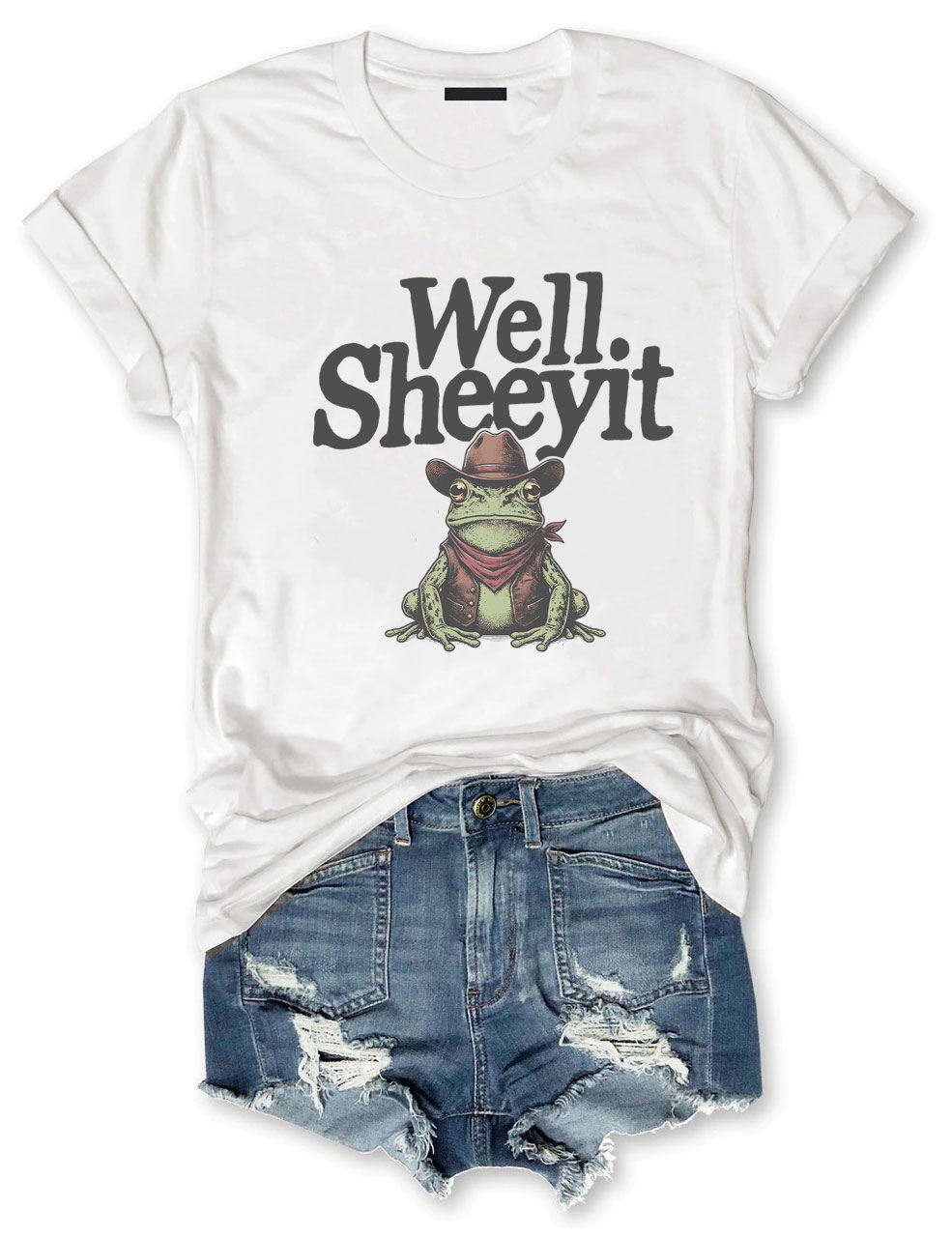 Well Sheeyit Country Western Frog T-Shirt