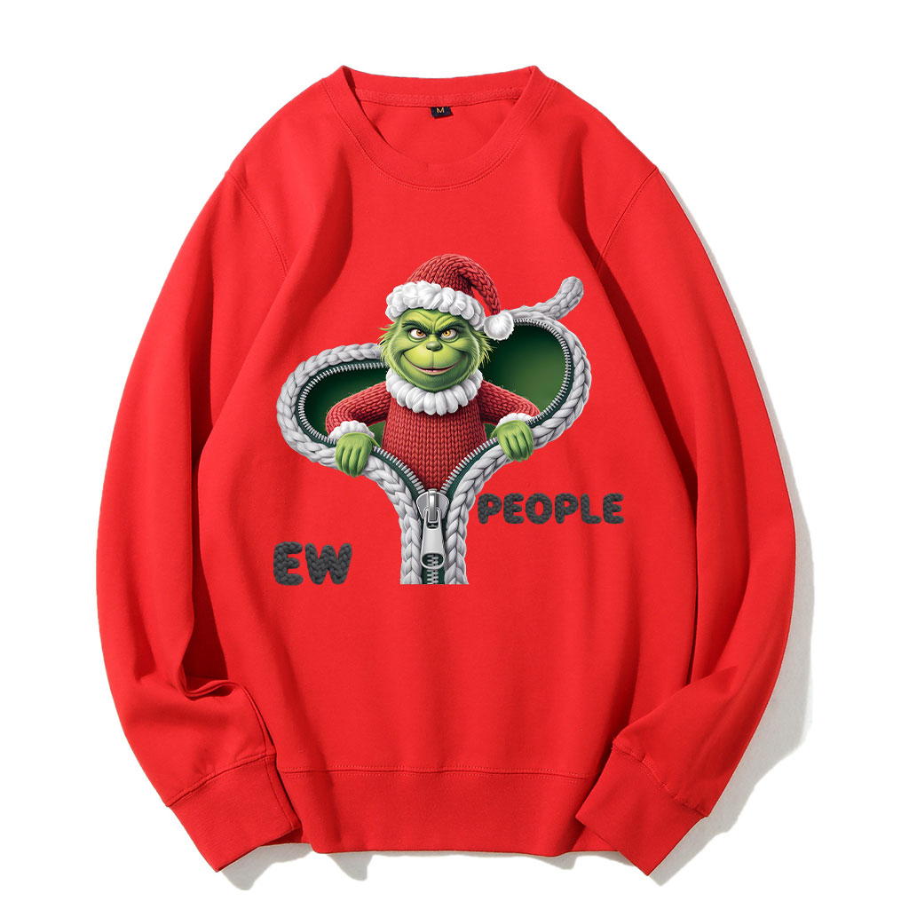 Ew People Green Monster Funny Grinch Sweatshirt