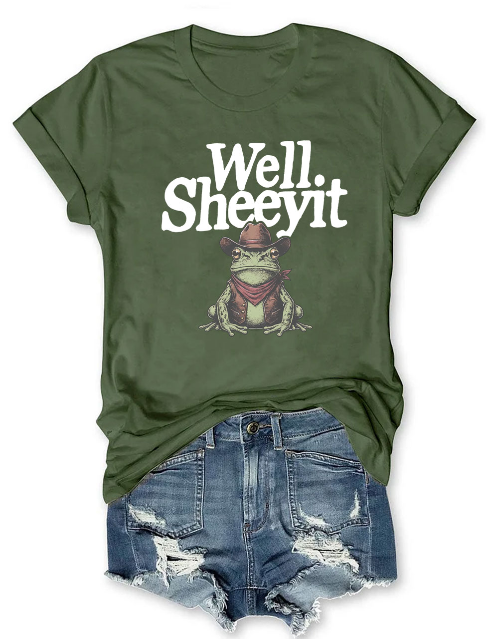 Well Sheeyit Country Western Frog T-Shirt