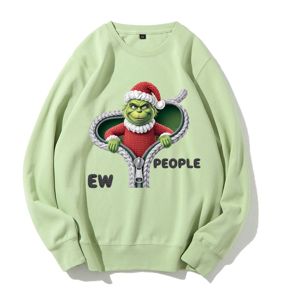 Ew People Green Monster Funny Grinch Sweatshirt
