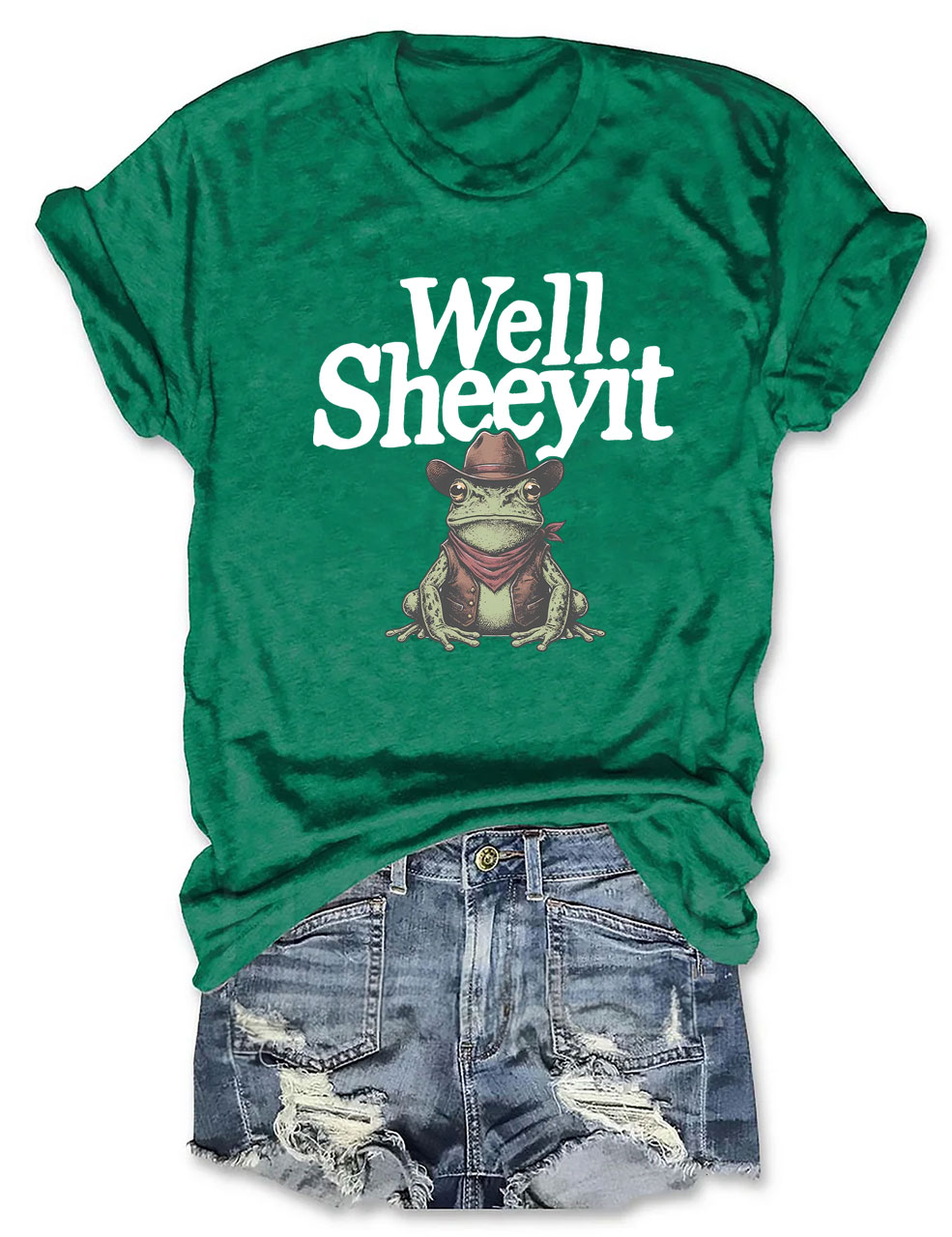 Well Sheeyit Country Western Frog T-Shirt