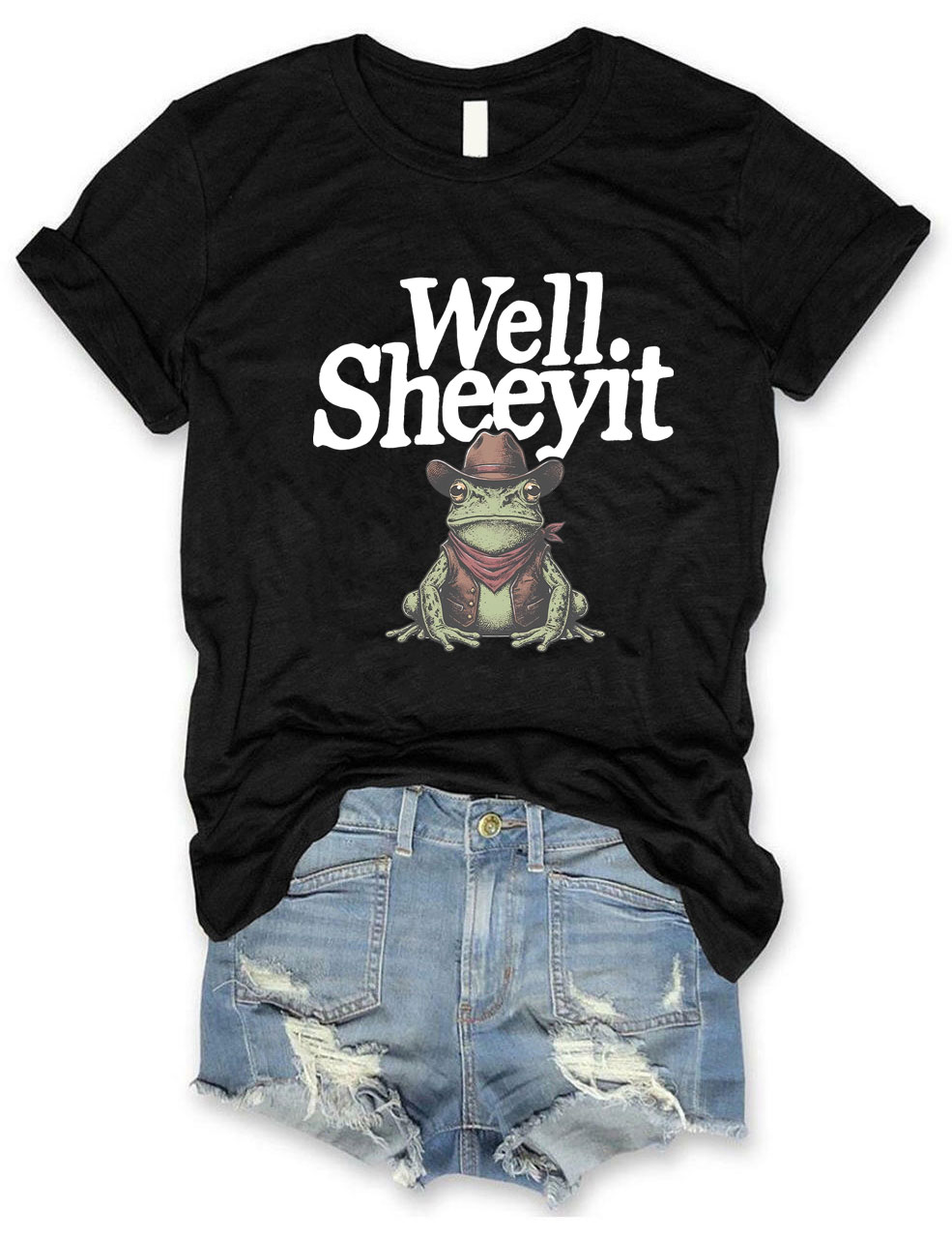Well Sheeyit Country Western Frog T-Shirt