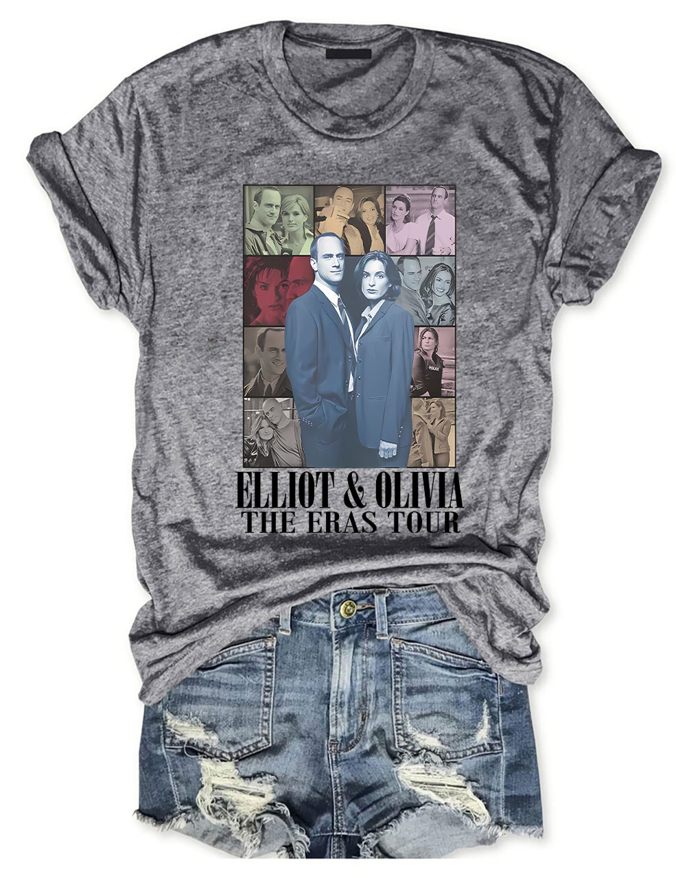 Elliot Stabler and Olivia Benson Eras tour Unisex Softstyle T-Shirt