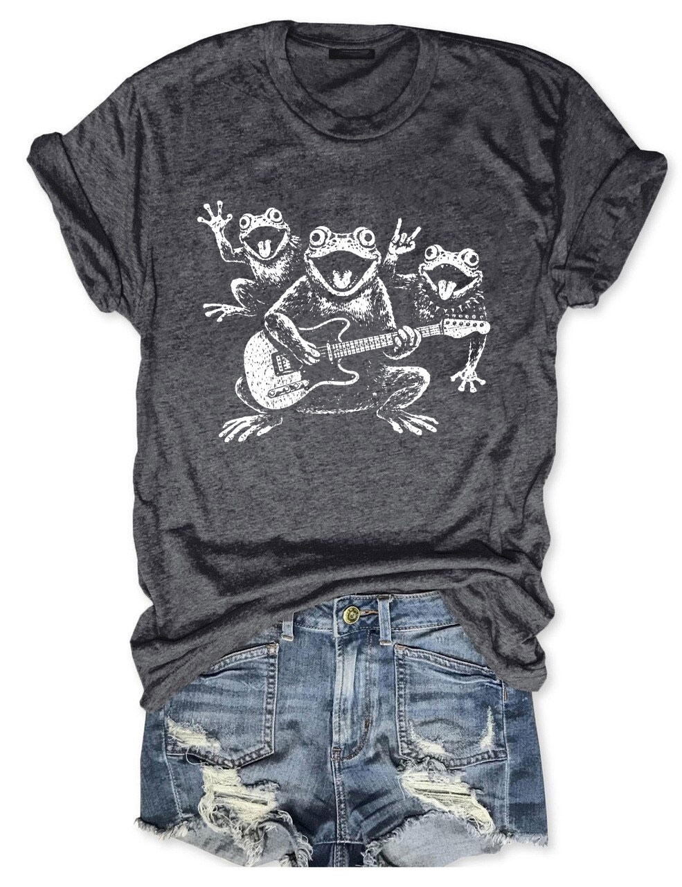 Vintage Rock Frog Band Funny T-Shirt