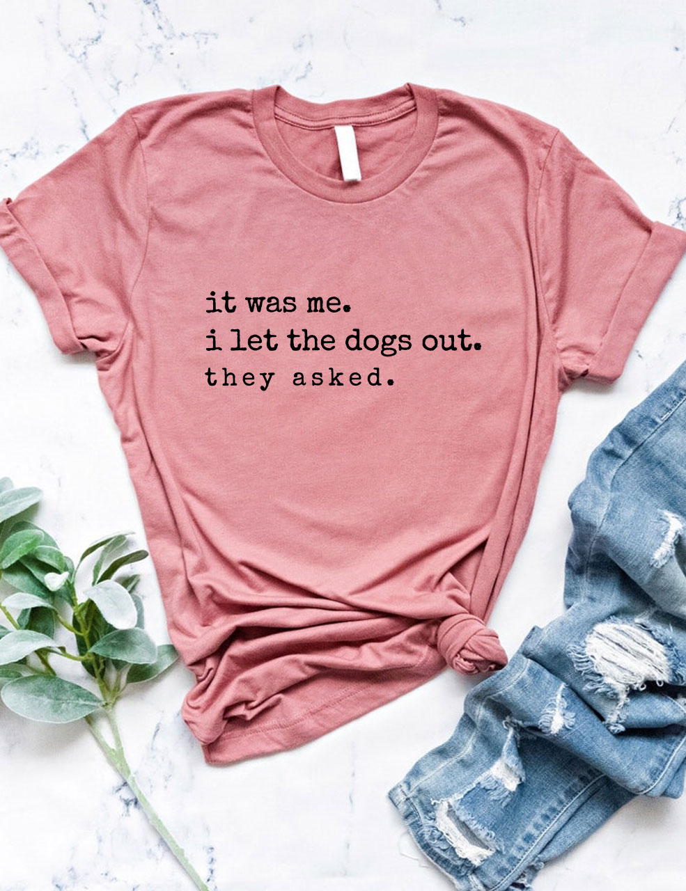 It Was Me I Let The Dogs Out They Asked Funny Dog T-shirt