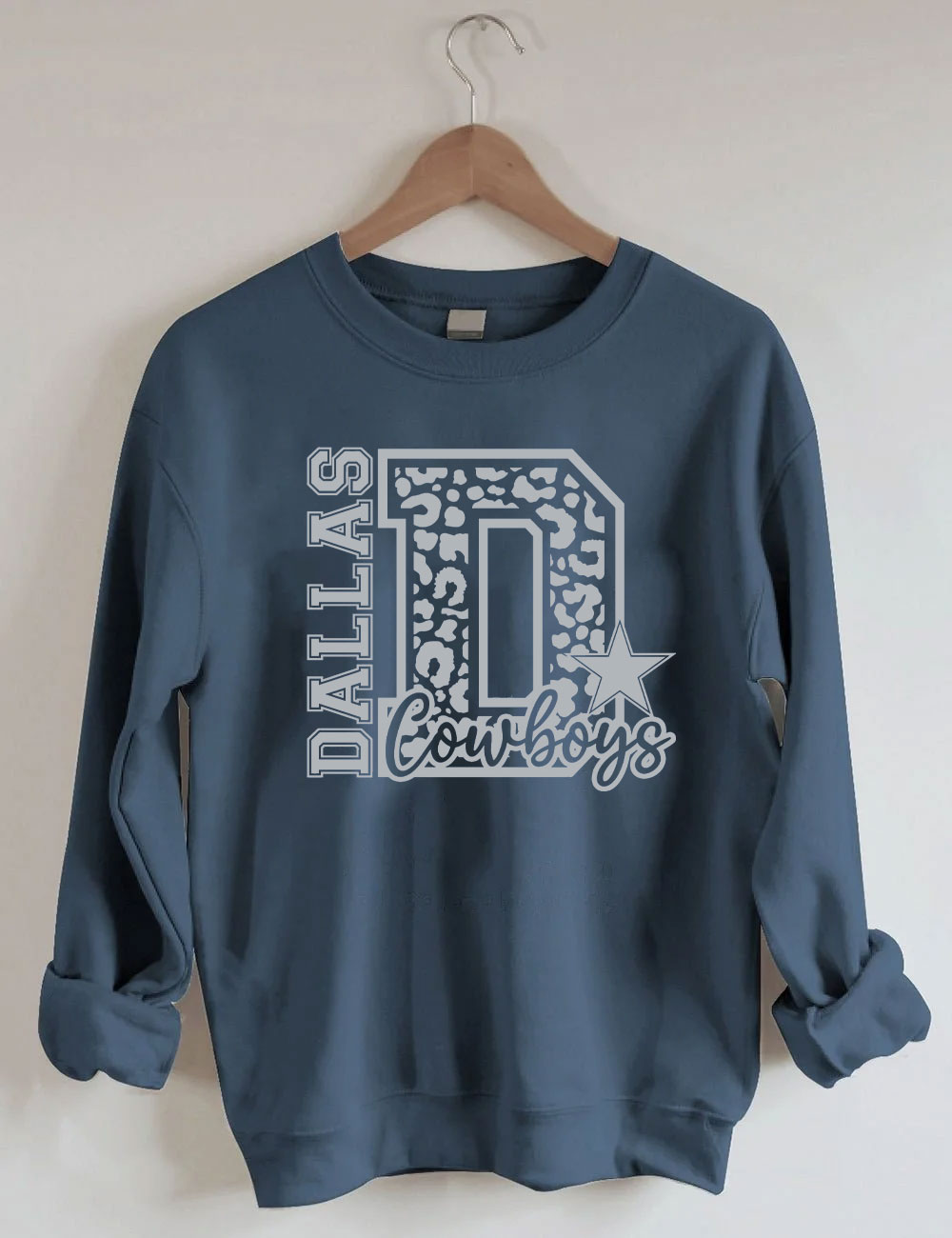 Leopard Cowboys Star Football Sweatshirt