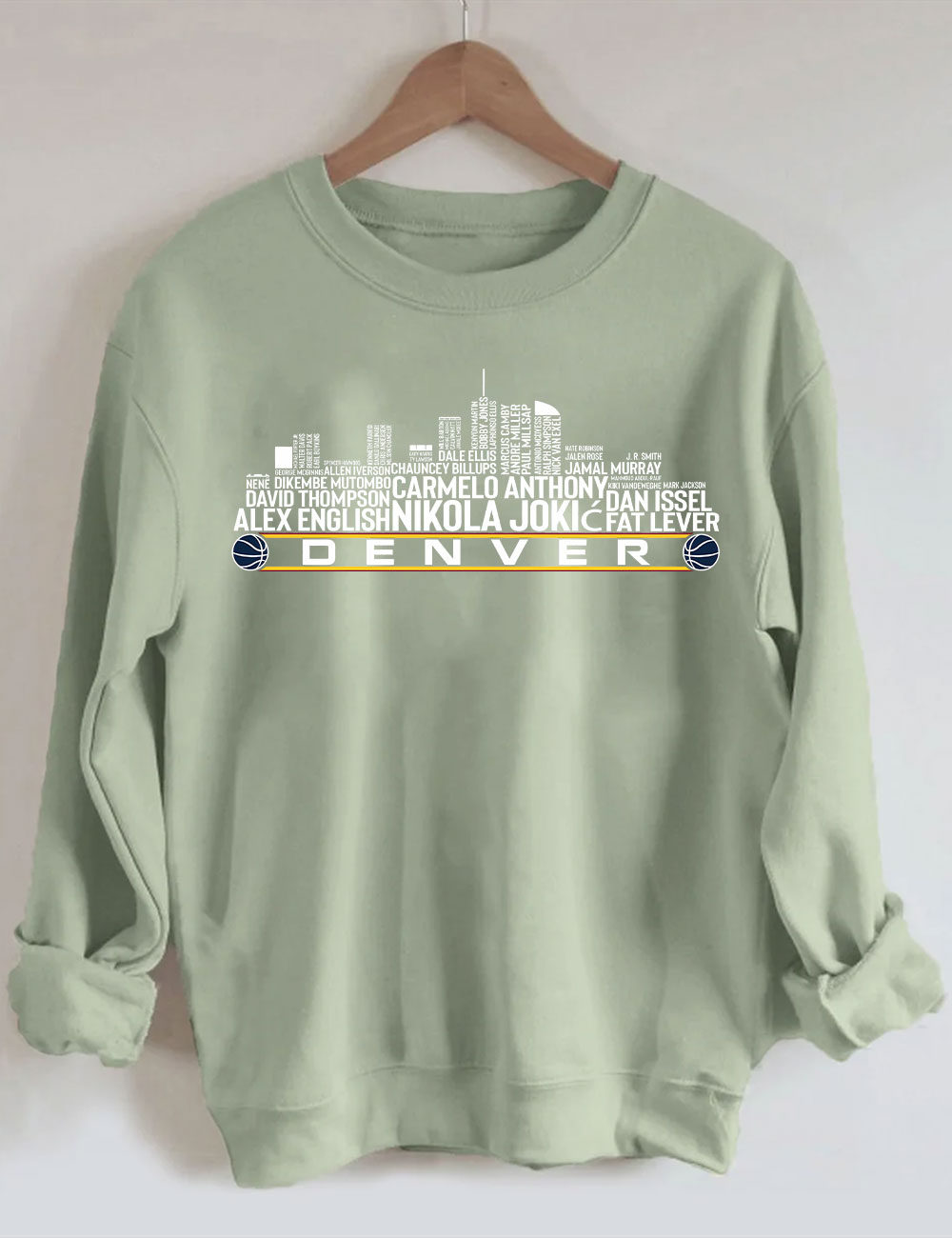 Denver Basketball Team All Time Sweatshirt