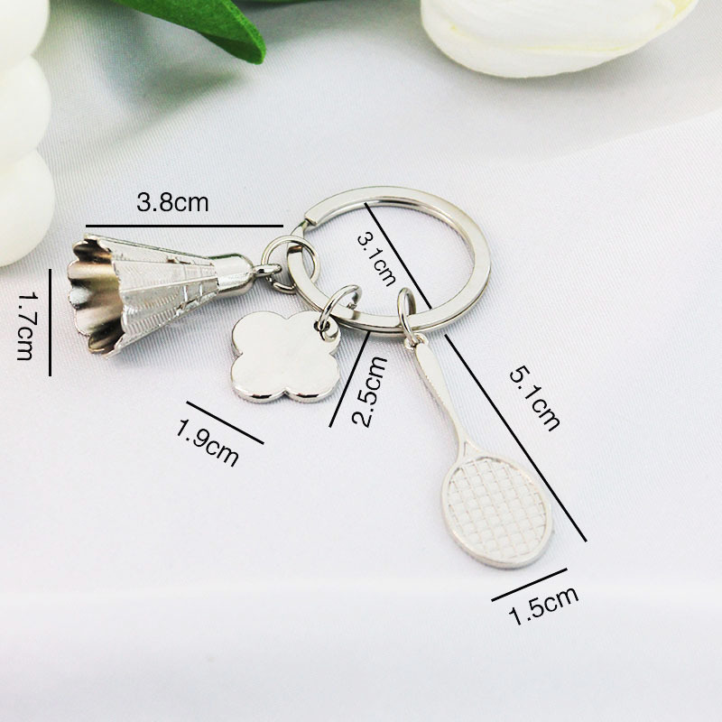 Metal Bowling Ball Keychain Sports Meeting Badminton Soccer Gift Golf Pendant Tennis Table Tennis Key