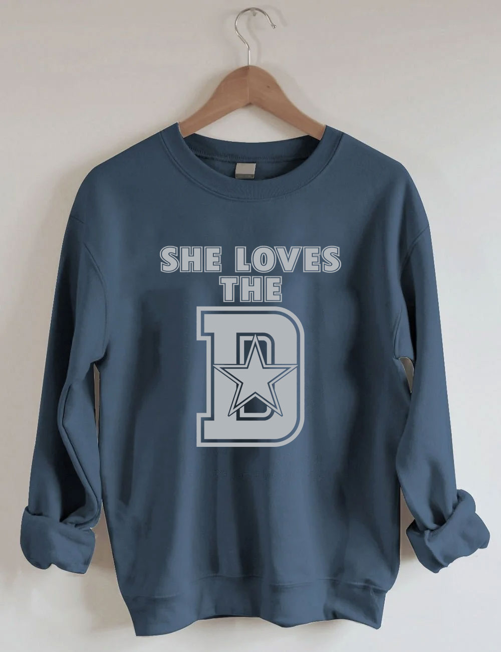 She Loves The D Dallas Football Sweatshirt