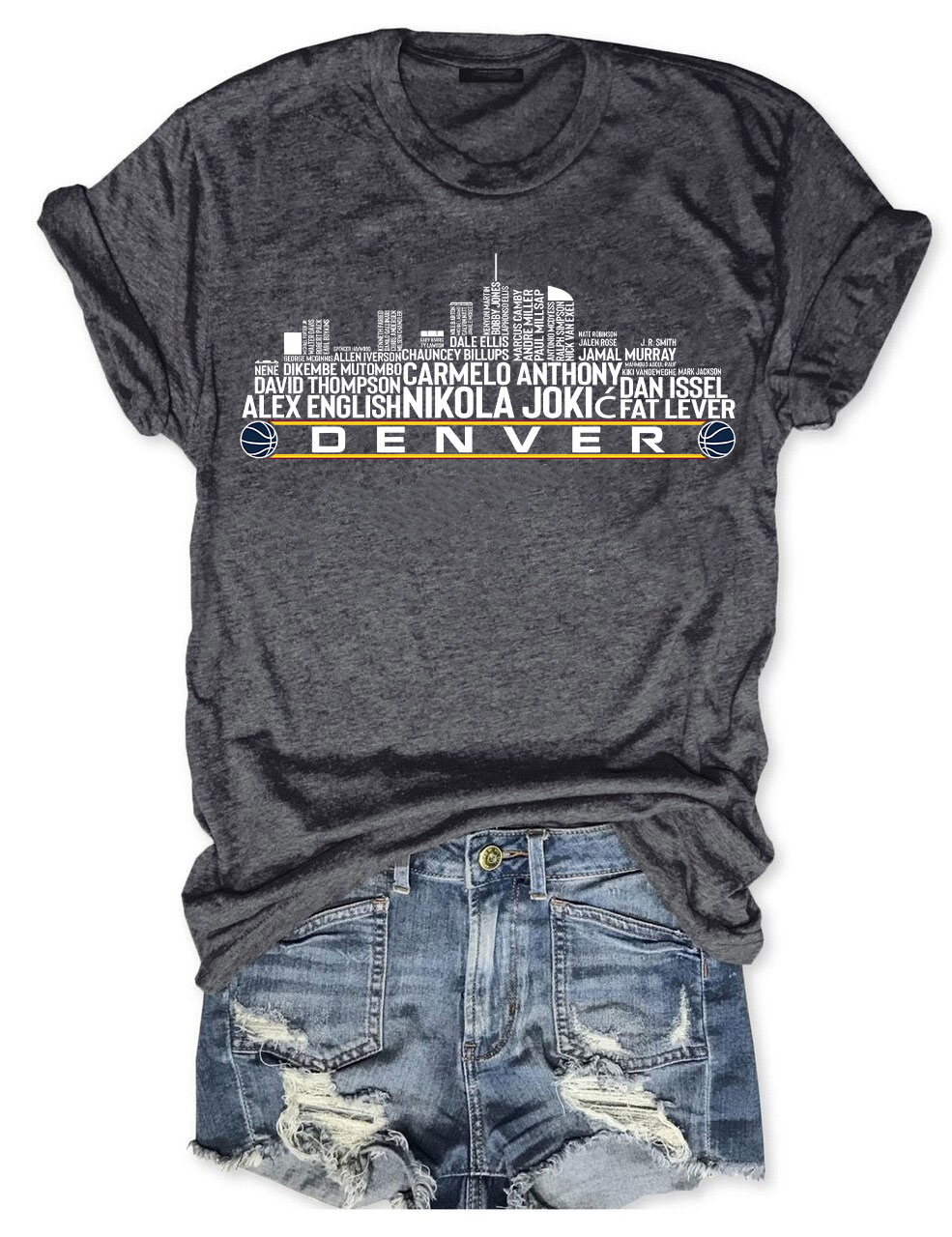 Denver Basketball Team All Time T-shirt