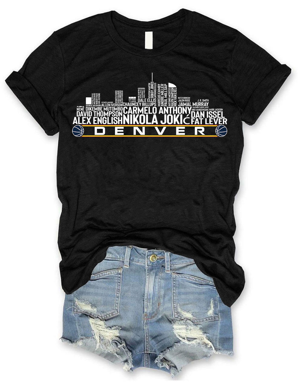 Denver Basketball Team All Time T-shirt