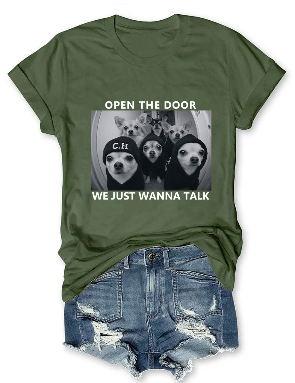 Chihuahua Meme Open The Door T-shirt
