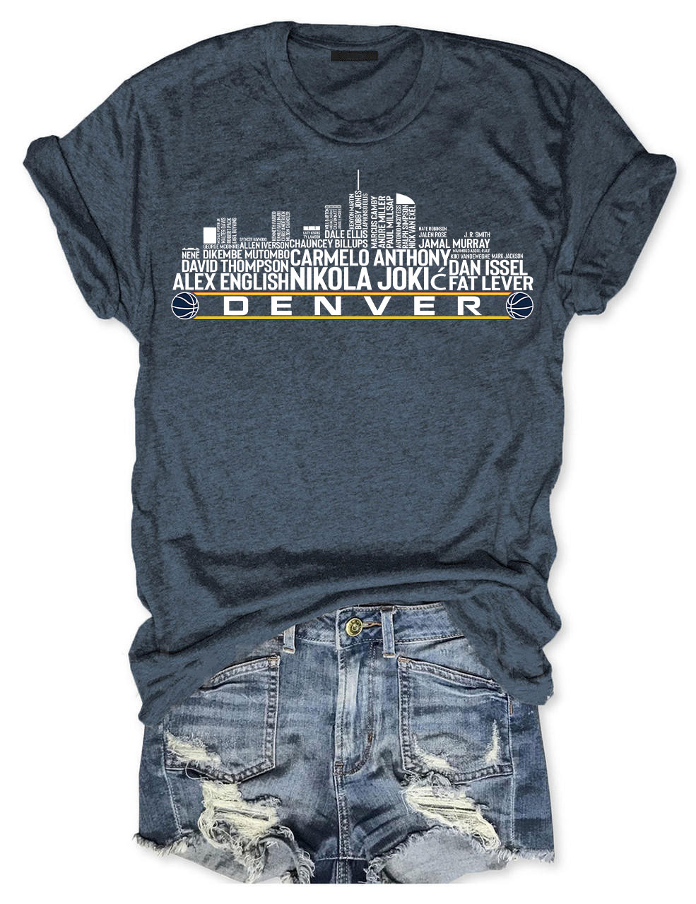 Denver Basketball Team All Time T-shirt