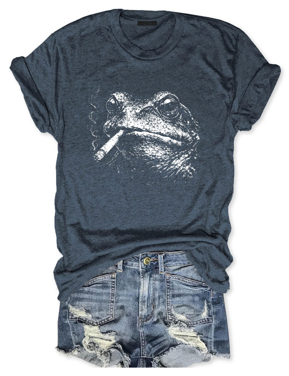 Vintage Punk Frog Funny T-Shirt