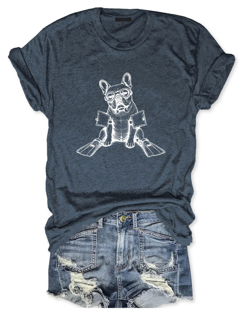 Scuba Funny French Bulldog T-shirt