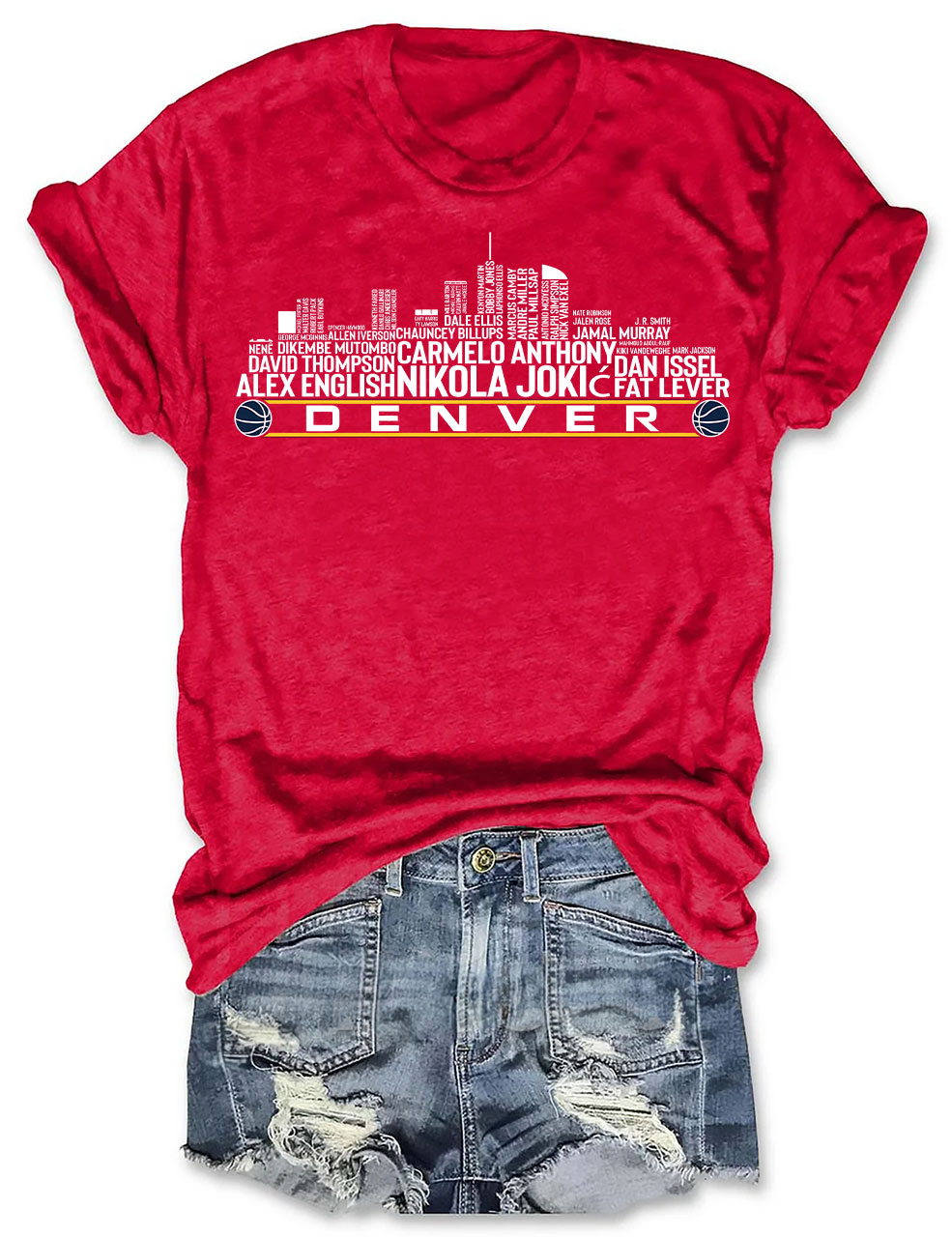 Denver Basketball Team All Time T-shirt