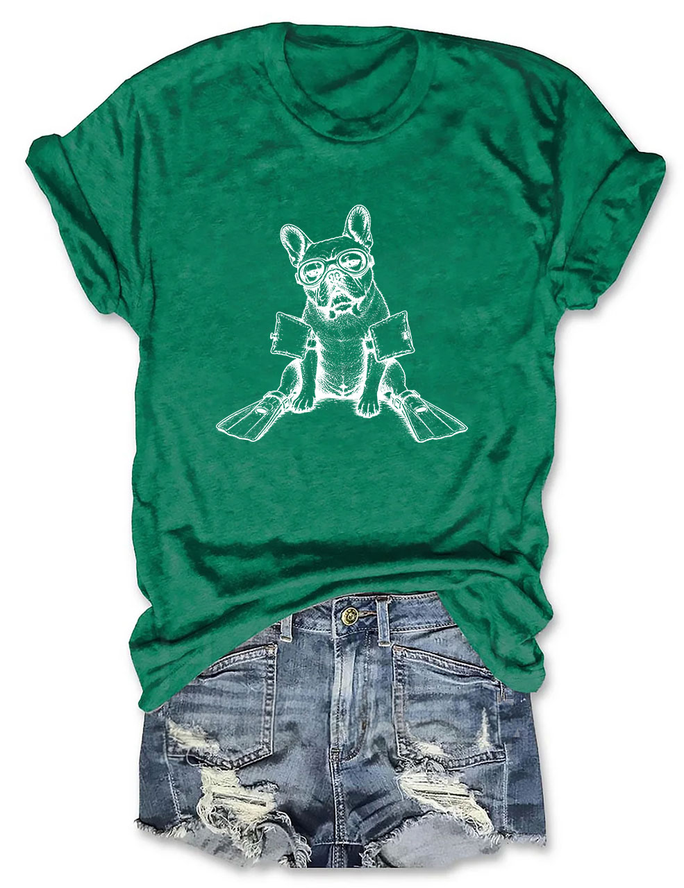 Scuba Funny French Bulldog T-shirt