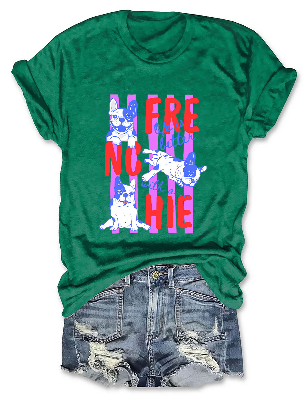 Life is Better French Bulldog T-shirt