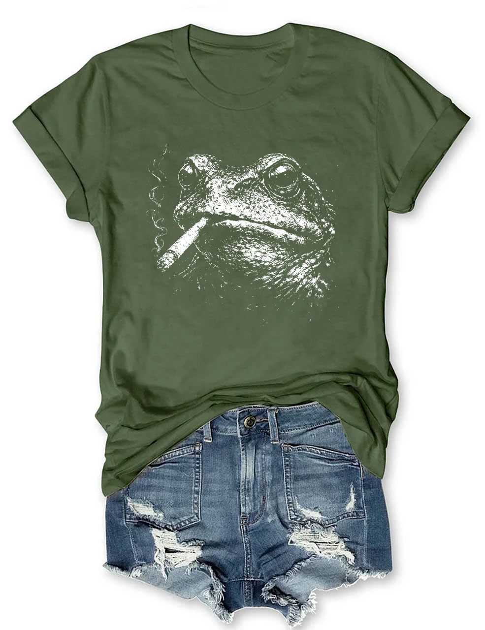Vintage Punk Frog Funny T-Shirt