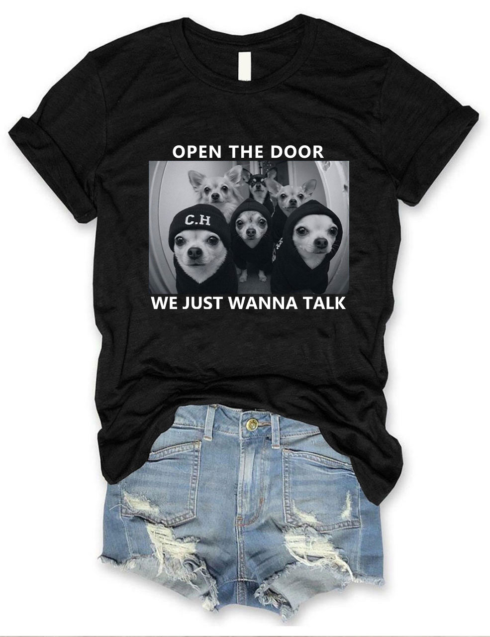 Chihuahua Meme Open The Door T-shirt
