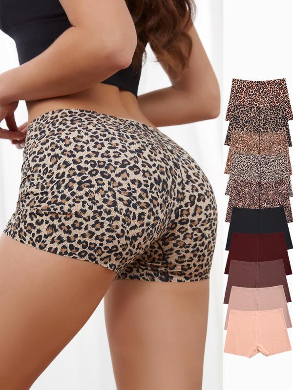 Women's Leopard Print Seamless Boyshorts