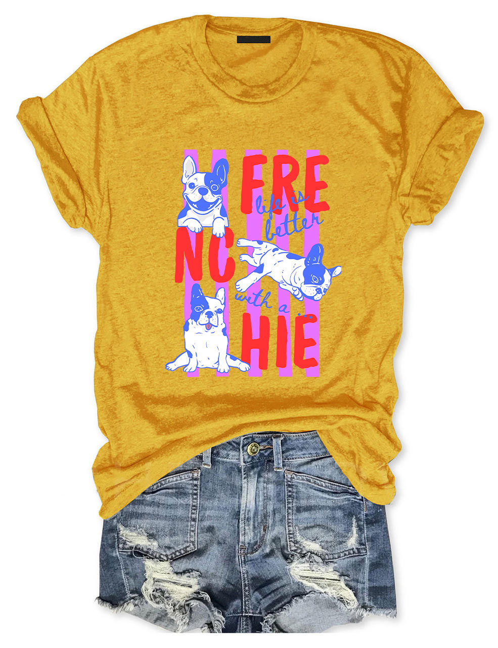 Life is Better French Bulldog T-shirt