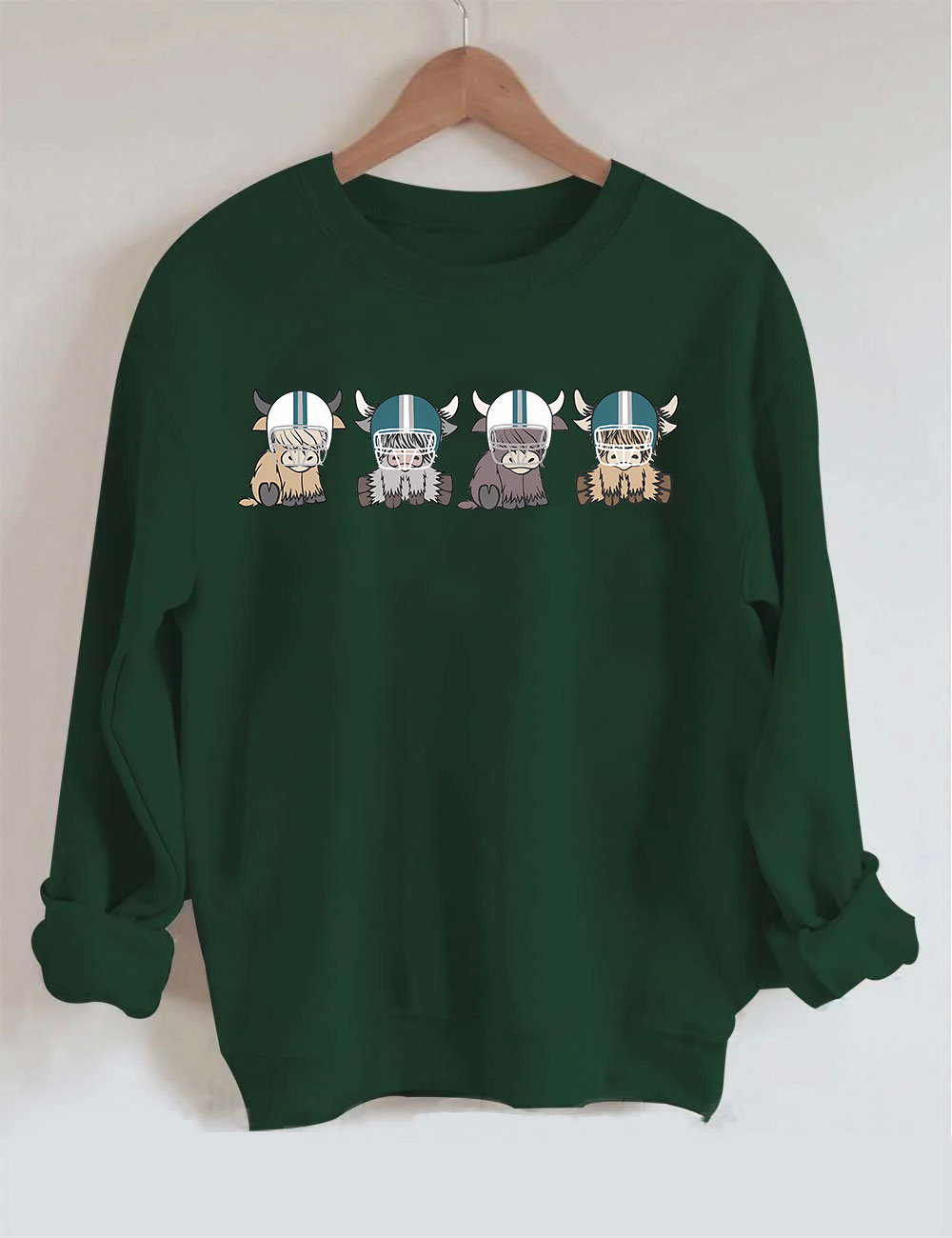 Philadelphia Highland Cow Football Sweatshirt