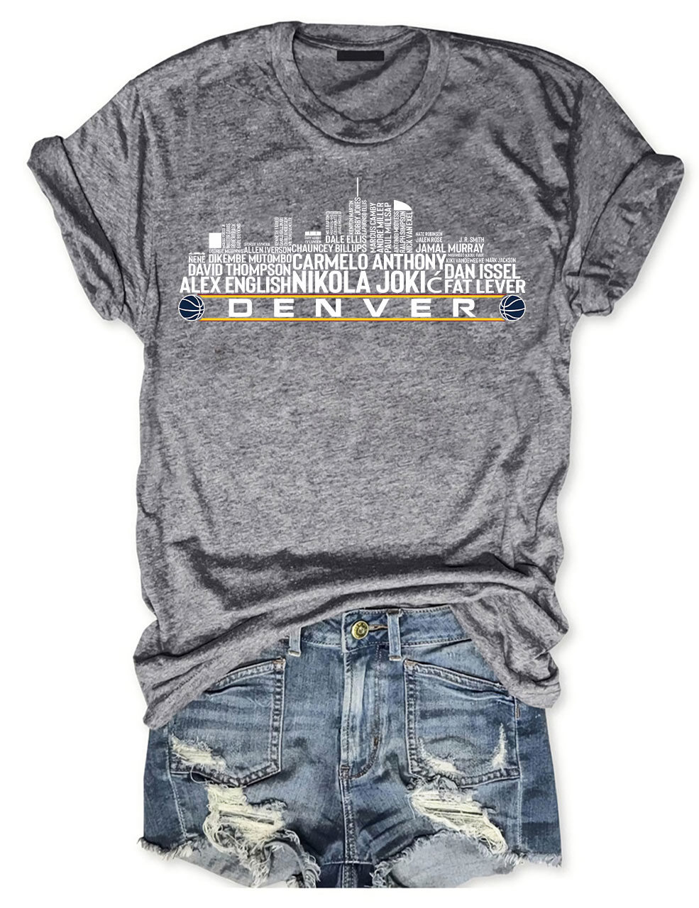 Denver Basketball Team All Time T-shirt