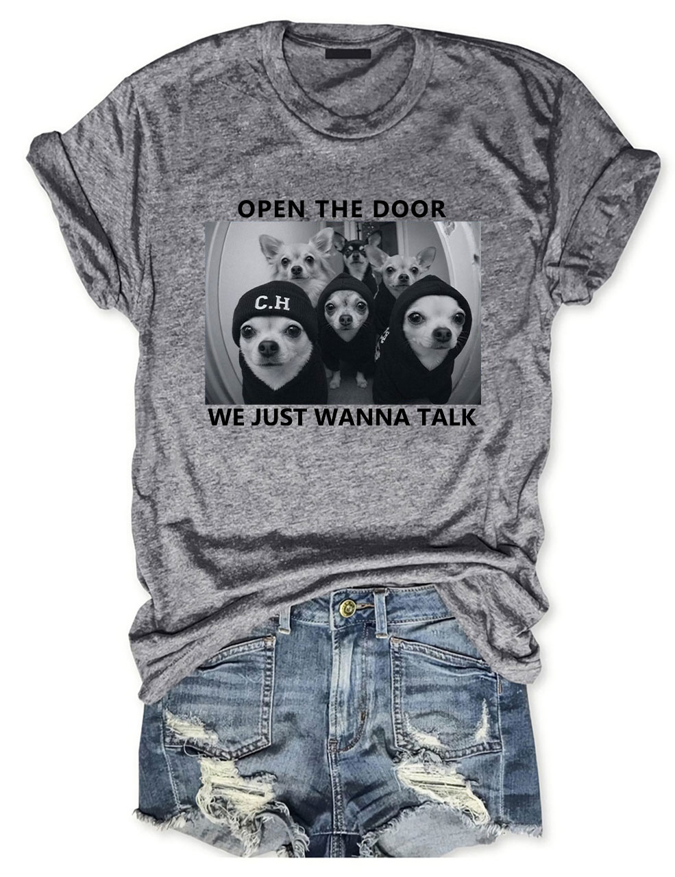 Chihuahua Meme Open The Door T-shirt