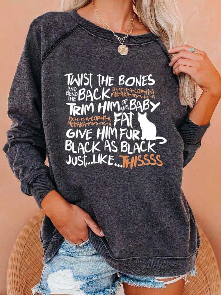 Twist The Bones Halloween Witch Sweatshirt