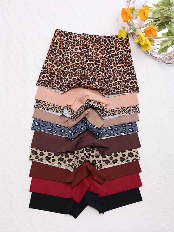Women's Leopard Print Seamless Boyshorts