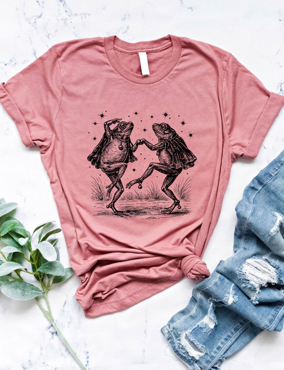 Vintage Frog Illustration Funny T-Shirt