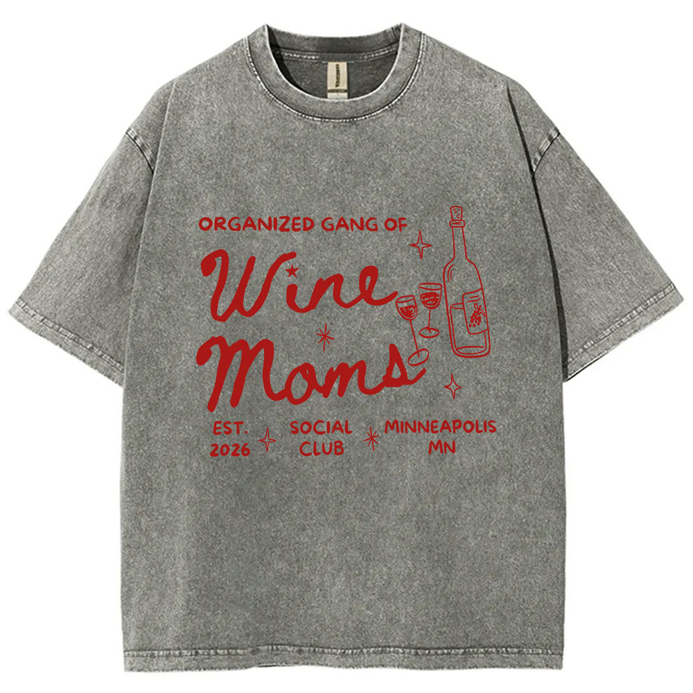 Wine Mom Unisex Washed T-shirt