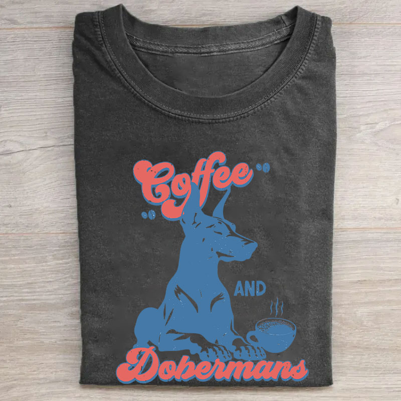 Coffee and Dobermans T-shirt