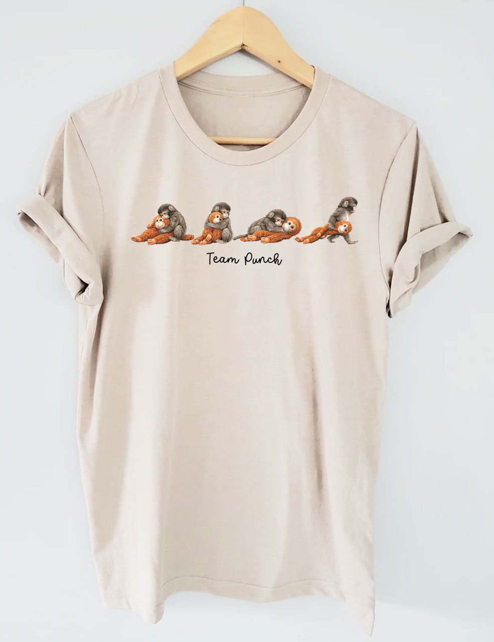 Baby Monkey Punch with Plush Toy T-Shirt