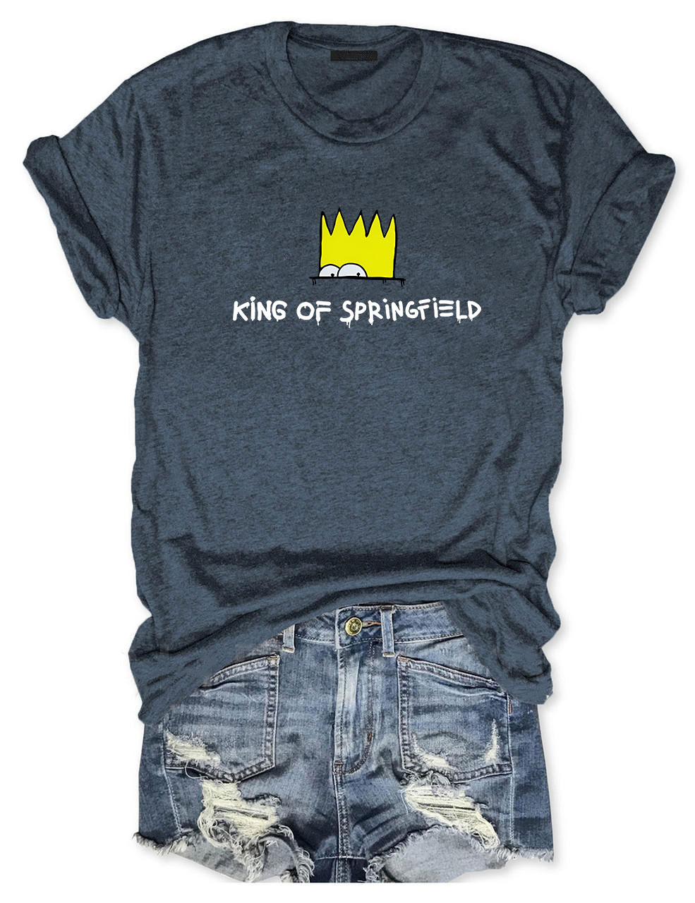 Bart Simpson King Of Springfield Funny T-Shirt